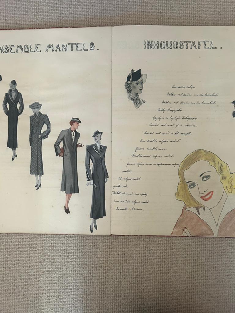Zeldzaam en bijzonder cahier uit se jaren 30, Hobby en Vrije tijd, Kledingpatronen, Overige merken, Overige typen, Vrouw, Ophalen of Verzenden