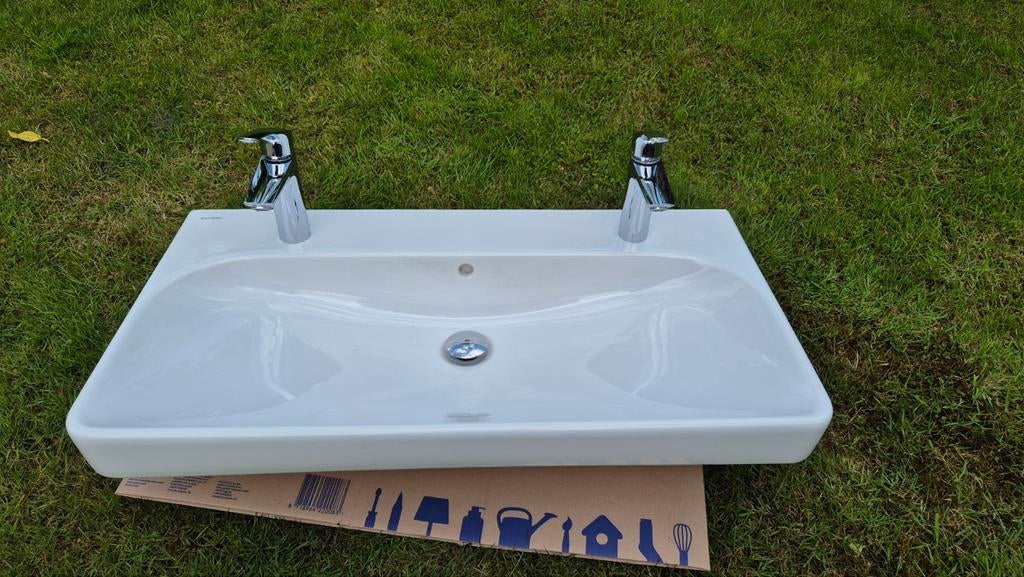 Dubbele wastafel Geberit, Ophalen, Nieuw, Wastafel