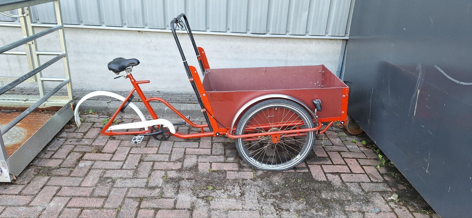 Bakfiets zonder achterwiel - Ideaal voor handige klusser!, Fietsen en Brommers, Fietsen | Bakfietsen, Ophalen, Gebruikt, Goederen