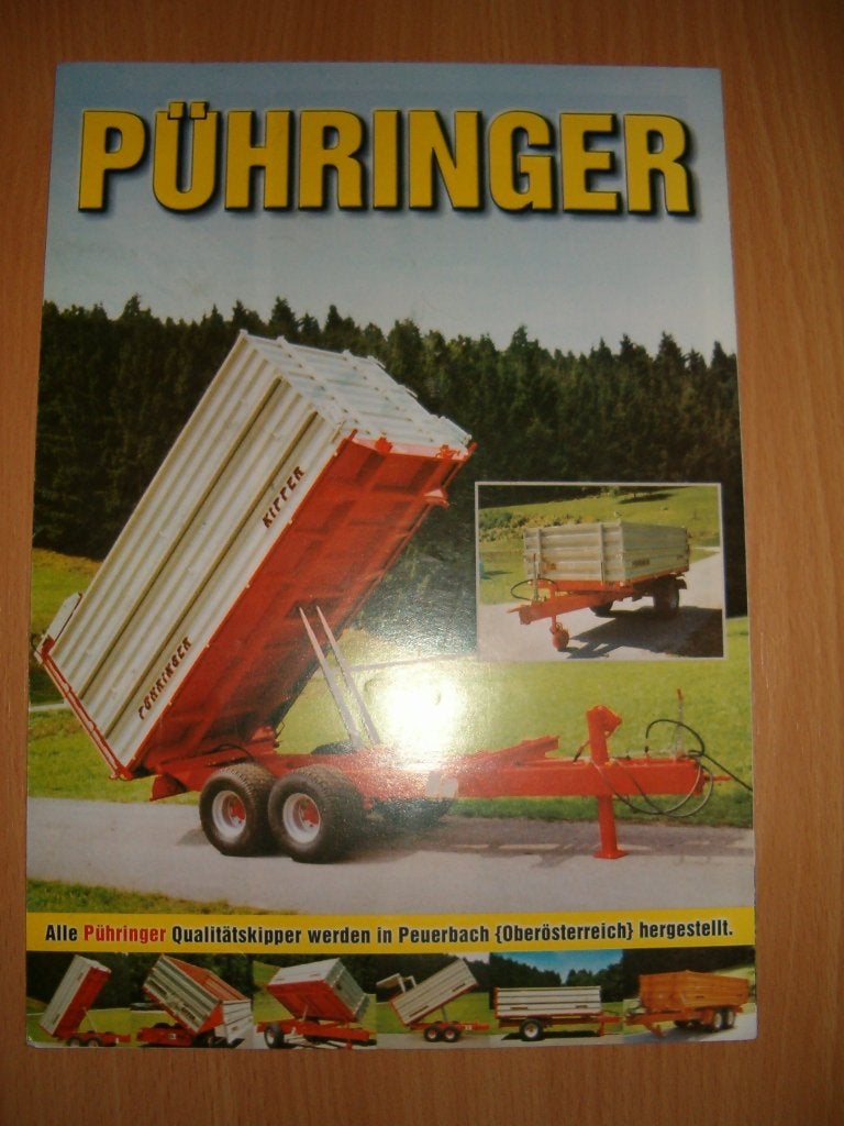 Folder Pühringer kippers, Ophalen of Verzenden, Gelezen, Tractor en Landbouw