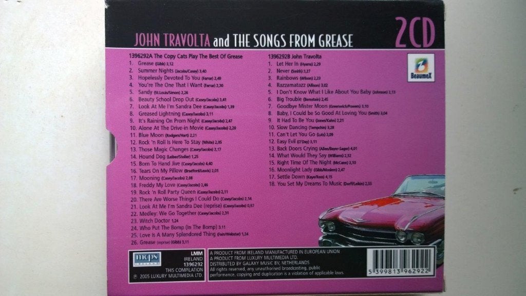 John Travolta And The Songs From Grease, Pop, Ophalen of Verzenden, Zo goed als nieuw, Album