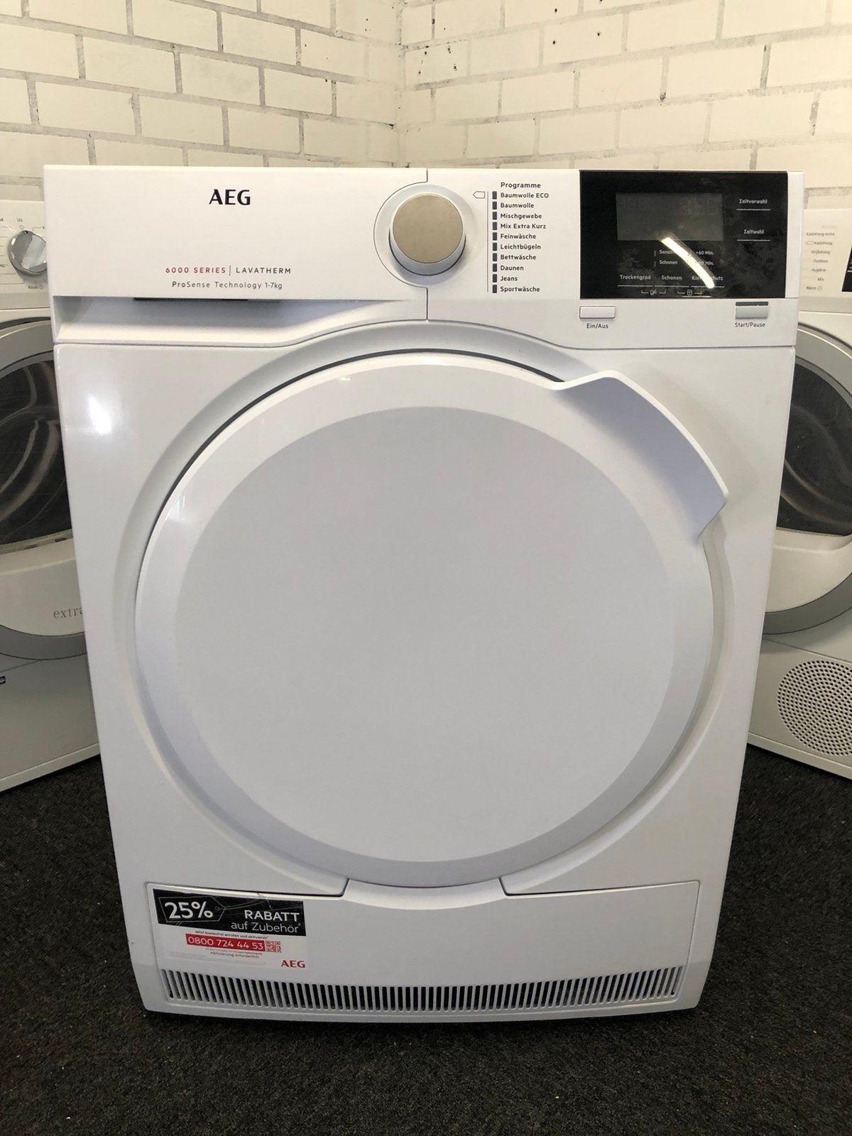 €259 AEG Lavatherm 7kg condensdroger MET GARANTIE OPHALEN, Ophalen, 6 tot 8 kg, Minder dan 85 cm, Zo goed als nieuw
