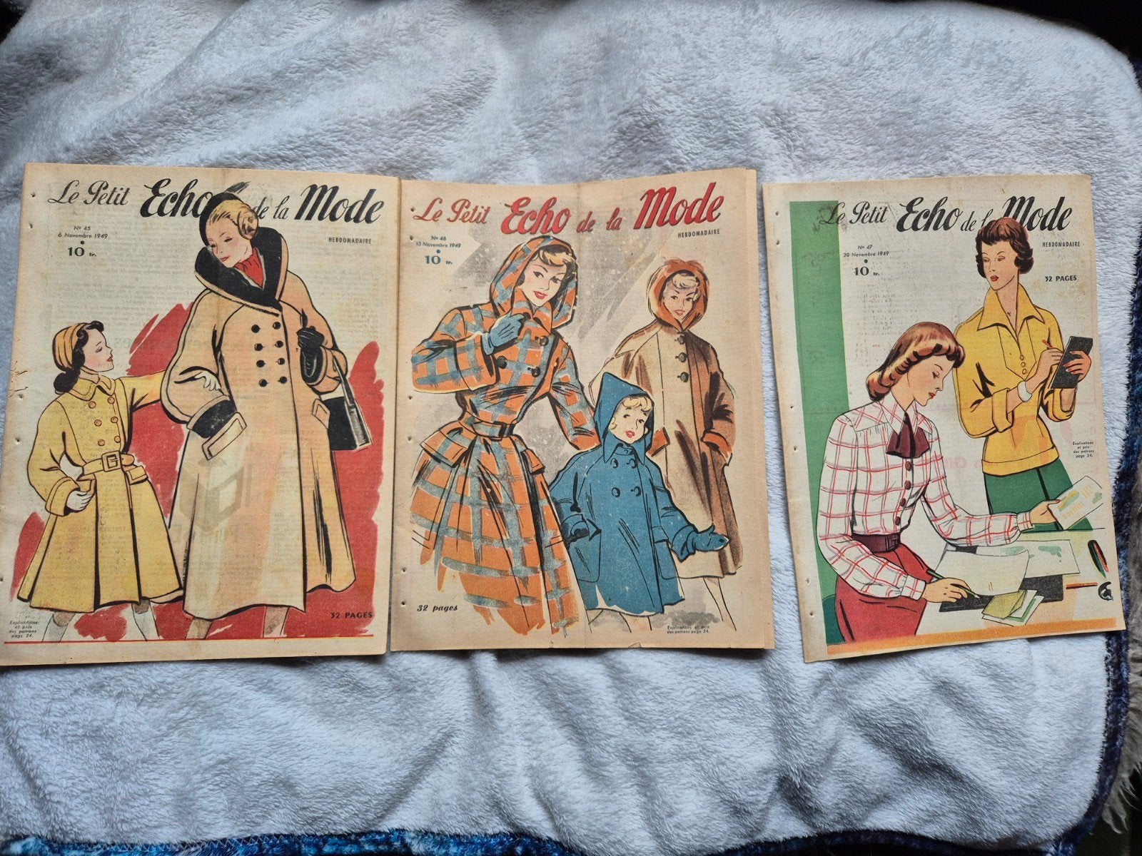 Le Petit Echo de la Mode - november 1949 (vintage modeblad), Ophalen of Verzenden, 1940 tot 1960, Buitenland