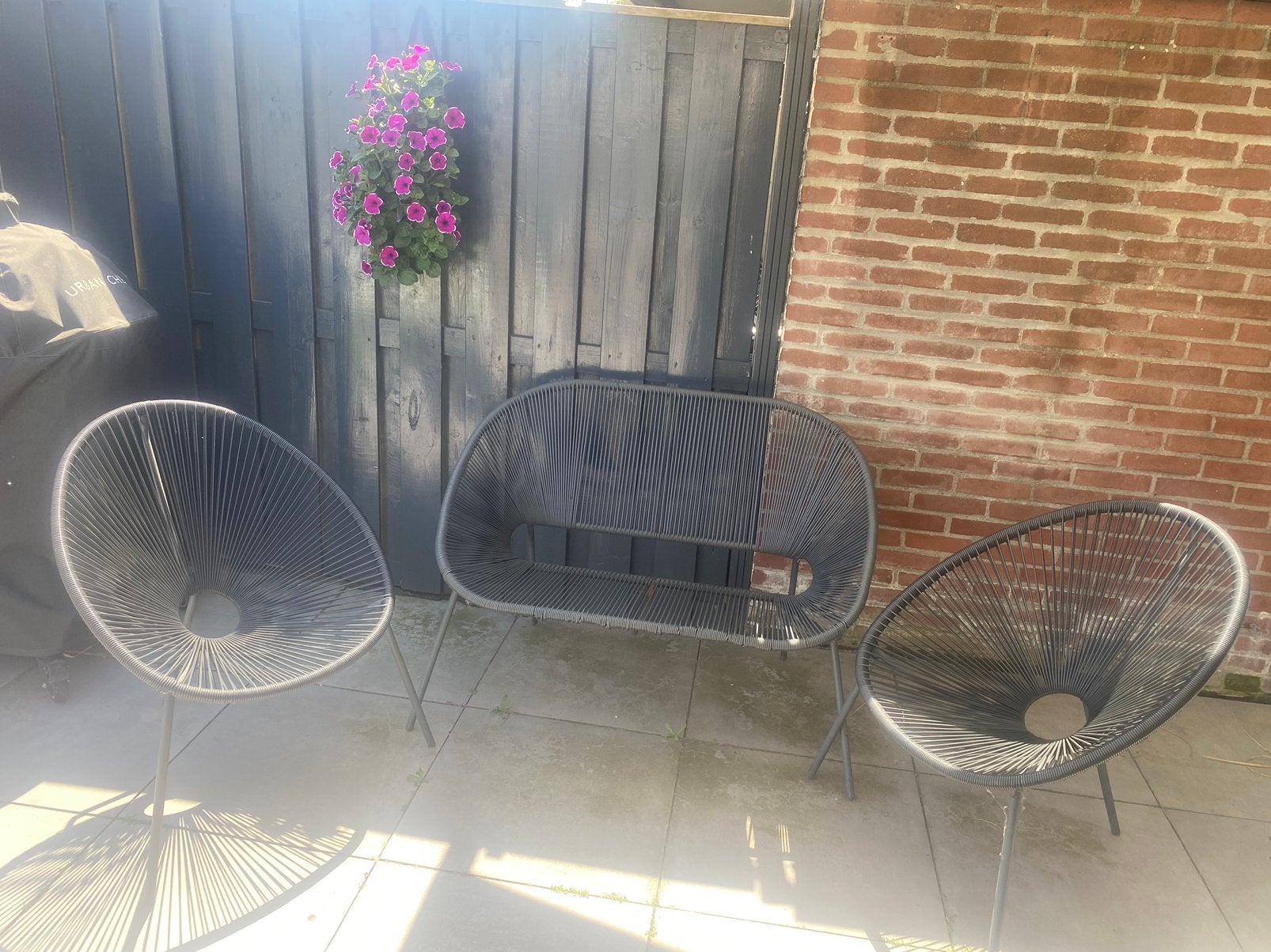 Lounge setje / balkon set / tuinset, Tuin en Terras, Ophalen, 4 zitplaatsen, Kunststof, Gebruikt