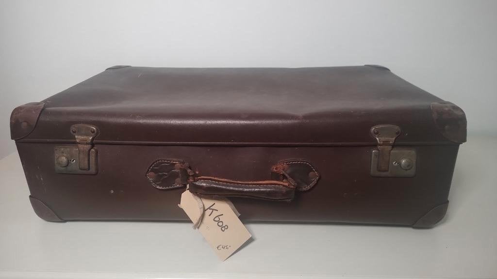 K608 VULCAN FIBRE vintage jaren 40 koffer bruin 64x39x19, Sieraden, Tassen en Uiterlijk, 60 tot 70 cm, Overige materialen, Gebruikt