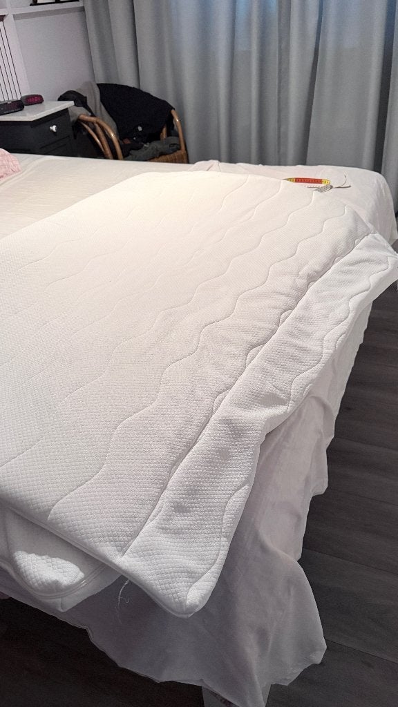 Topper camper/caravan (Frans bed), Ophalen, Gebruikt, Tweepersoons, 190 cm of minder