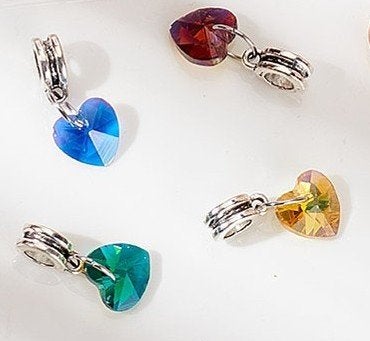 SALE: Set van 4 groot gat bedels Hartjes, Sieraden, Tassen en Uiterlijk, Bedels, Overige merken, Overige materialen, Verzenden