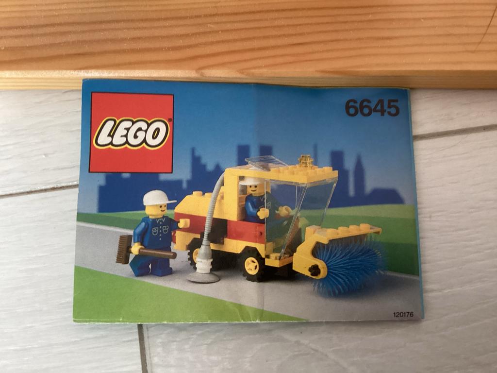 LEGO Legoland 6645 Veegwagen met minifiguren en bb, Gebruikt, Lego, Ophalen of Verzenden, Compleet