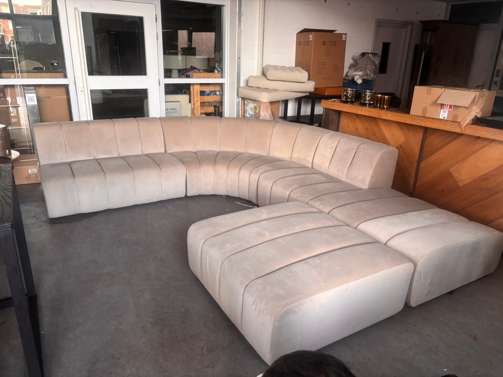 Riviera maison dazzle bank rond module bank, Ophalen of Verzenden, Zo goed als nieuw, Eén