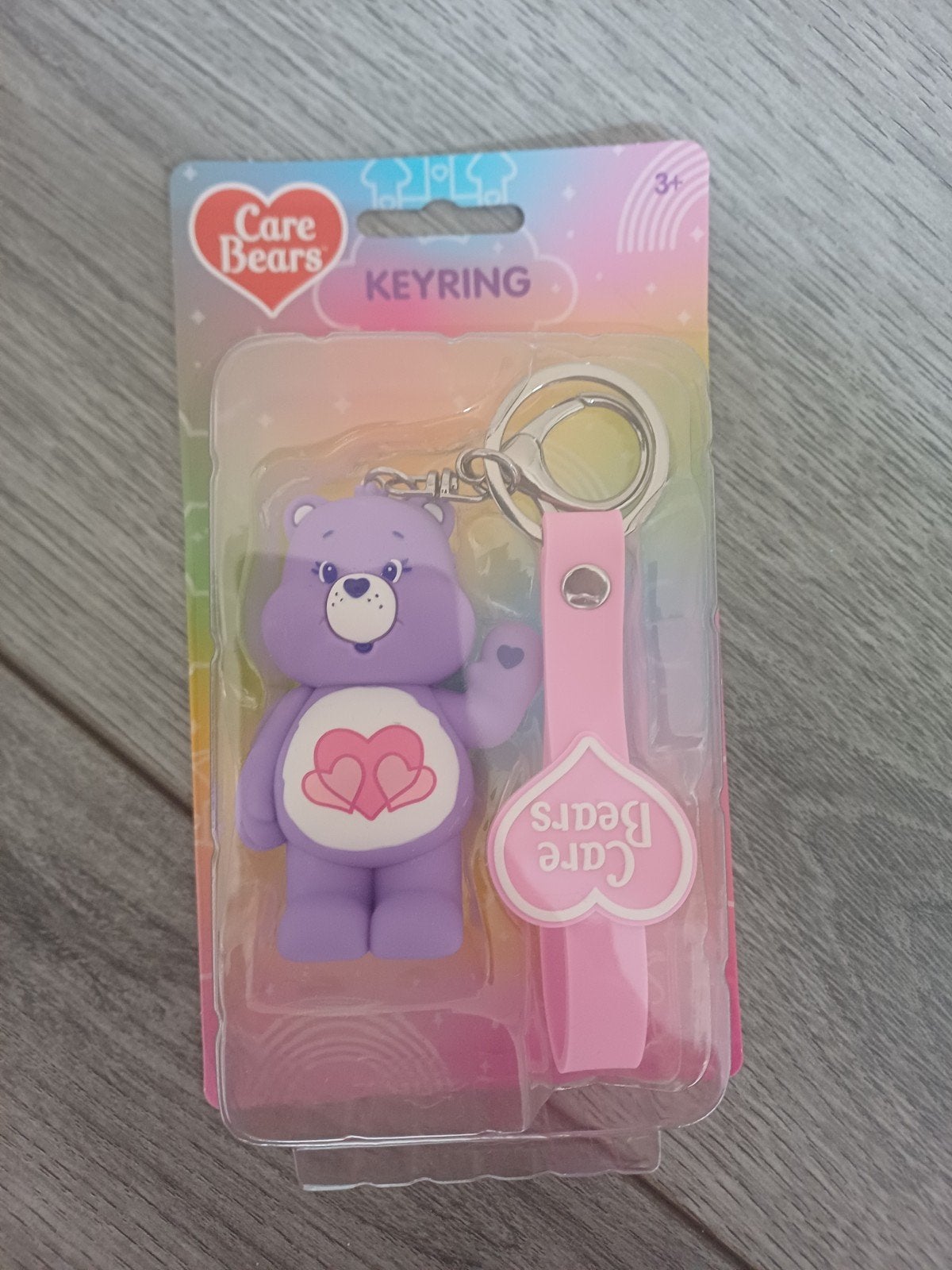 Care Bears Troetelbeertje Sleutelhanger Paars 8 cm Nieuw, Ophalen of Verzenden, Nieuw