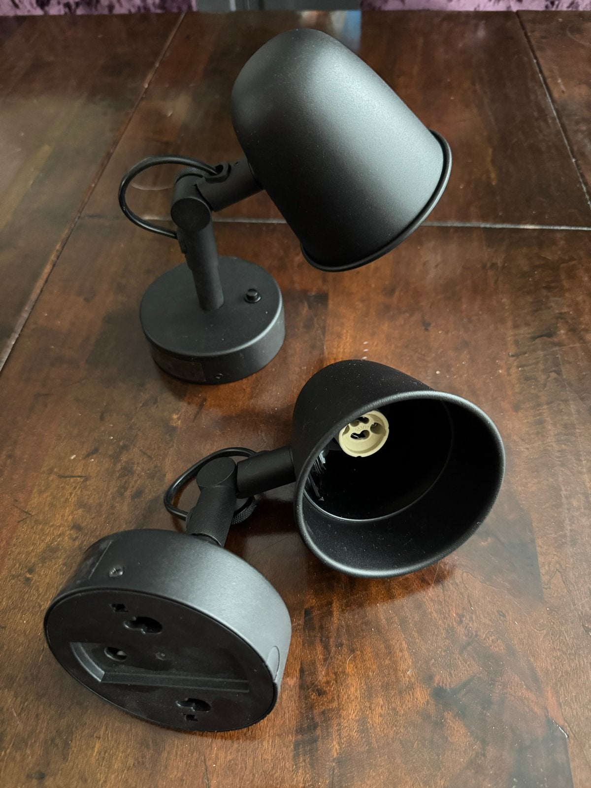 2x IKEA SKURUP wandlamp zwart GU10, Zwart, Nieuw, Ophalen of Verzenden, Wandspot