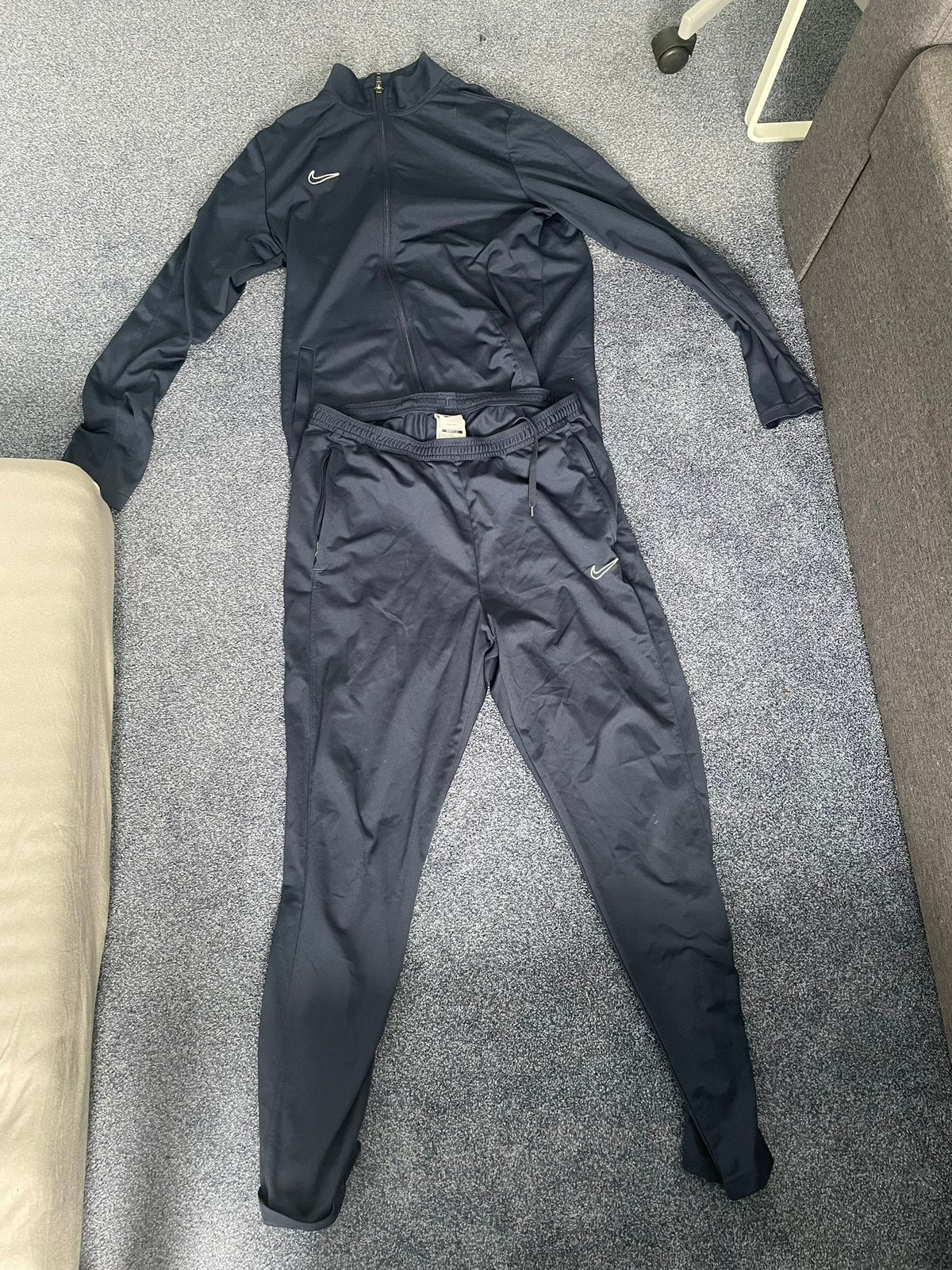 Nike trainingspak Dri-Fit donkerblauw, Ophalen of Verzenden, Zo goed als nieuw, Blauw, Algemeen