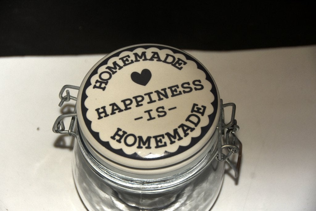 Nieuwe Weckpot Homemade is Happiness, Verzenden, Nieuw, Glas, Pot, Bus of Blik