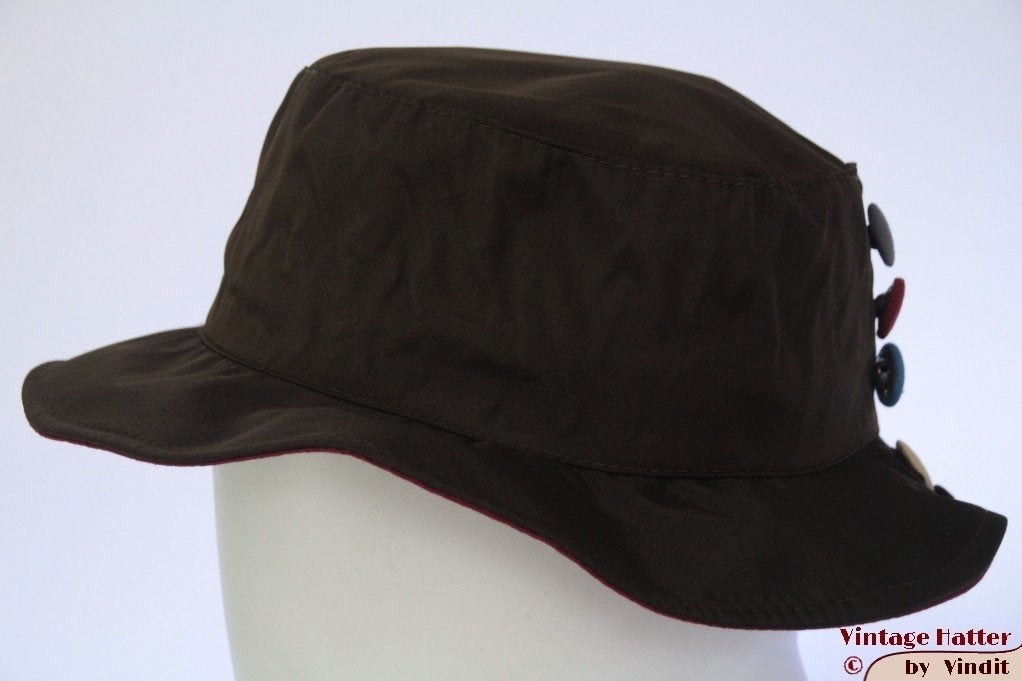 buckethat Dames regenhoed Hawkins donker bruin 53-57 nieuw, Hoed, Hawkins, Nieuw, One size fits all