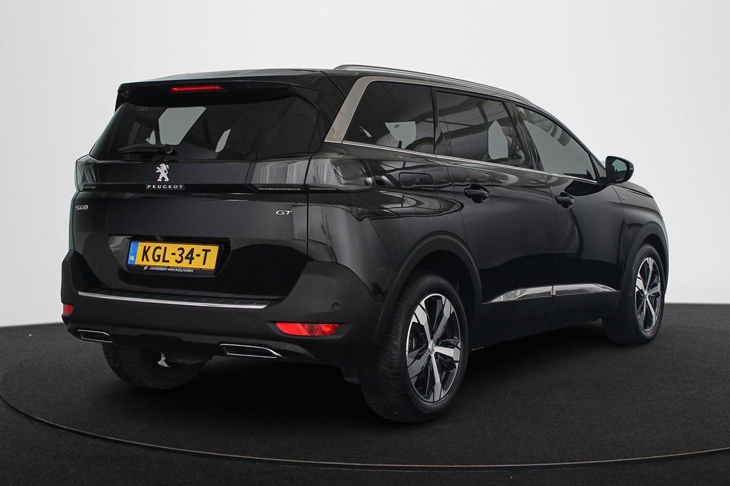 Peugeot 5008 1.6 PureTech Blue Lease GT 7p. Panoramadak Alca, 4 cilinders, 181 pk, Zwart, Bedrijf
