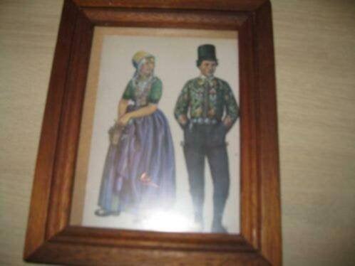 lijst boer en boerin, Ophalen of Verzenden, Gebruikt, Hout, Spiegellijst