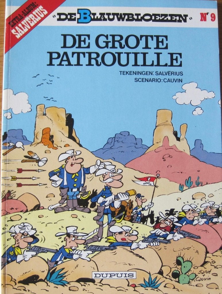 De bBauwbloezen deel 9 - De grote patrouille - 1976, Eén stripboek, Ophalen of Verzenden, Zo goed als nieuw, Raoul Cauvin, Louis Salvérius, Willy Lambil