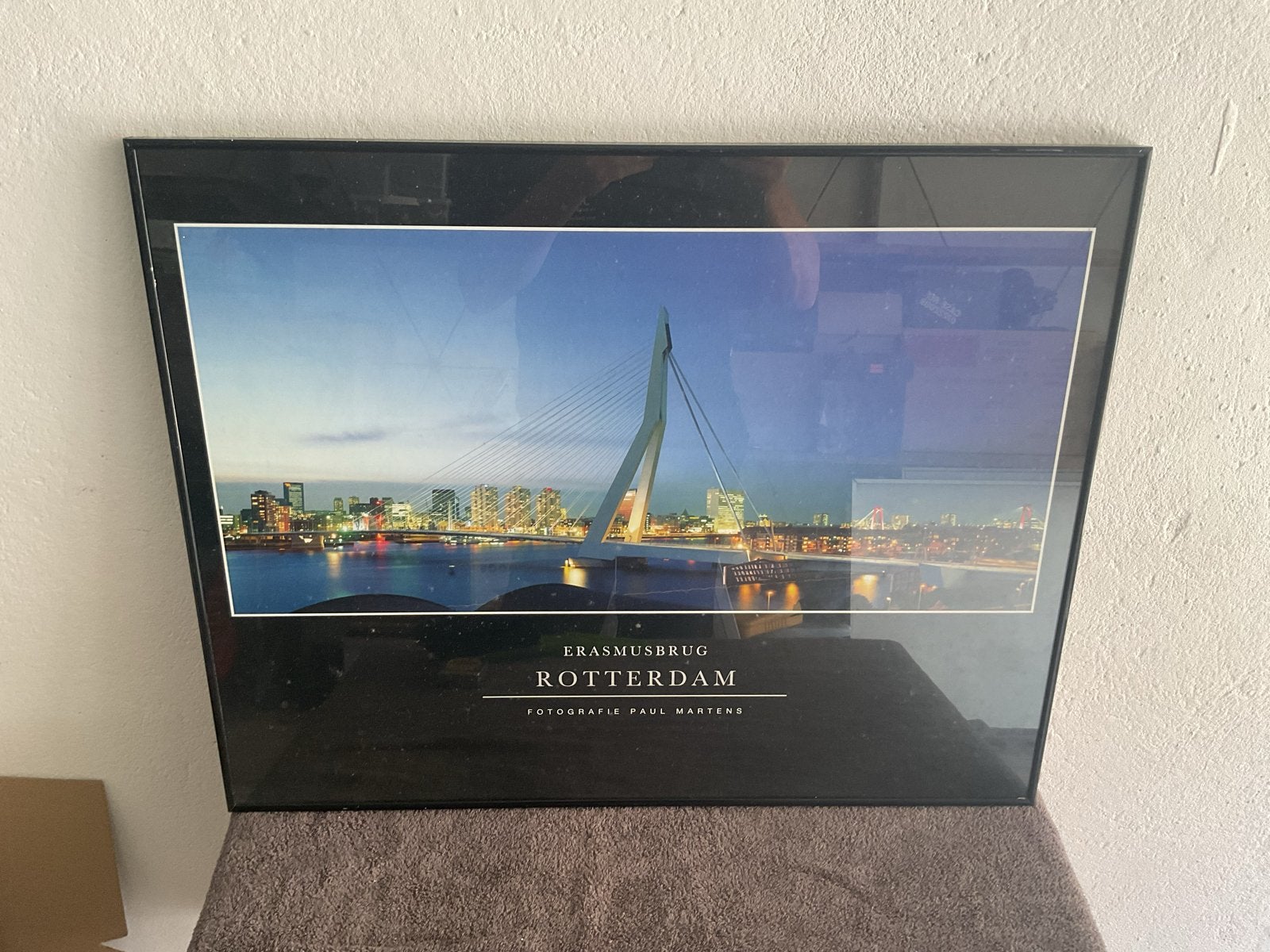 Ingelijste foto Erasmusbrug Rotterdam - Paul Martens, Ophalen, Gebruikt, Foto of Poster, Oorspronkelijke maker