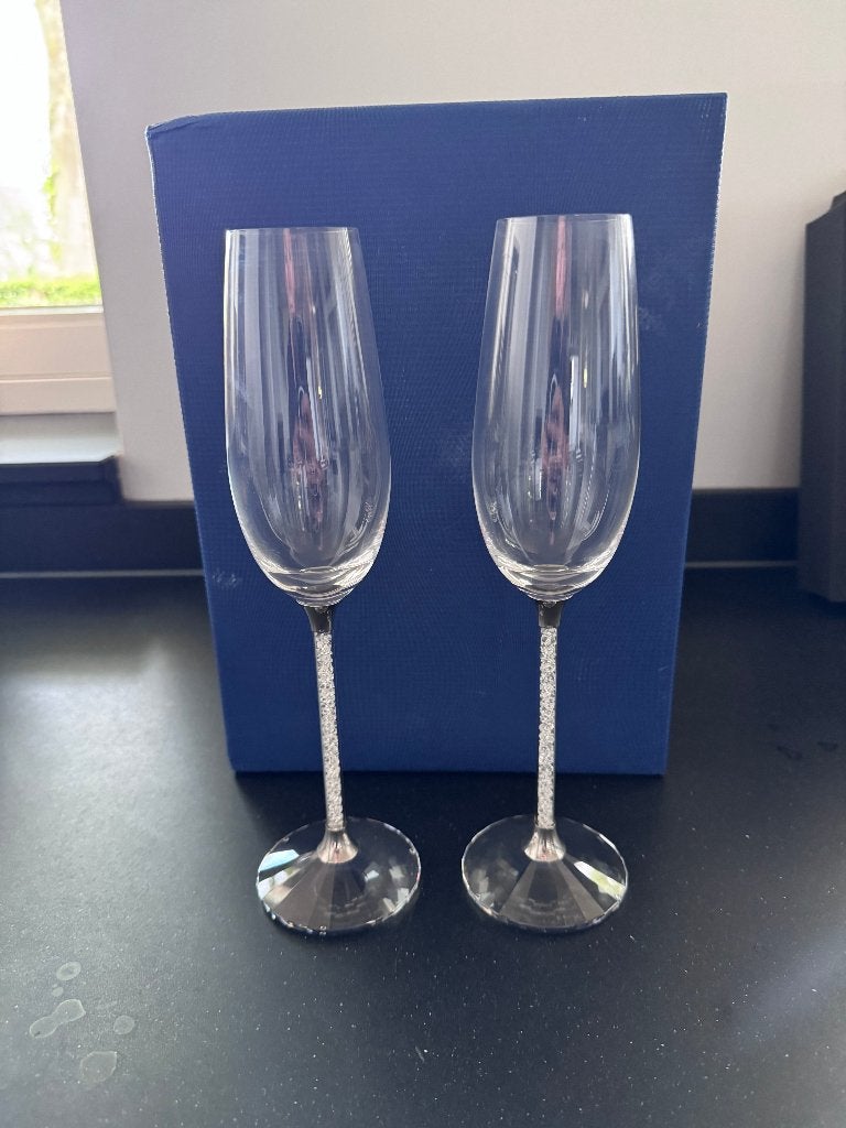 Nieuwe set Swarovski champagneglazen, Verzamelen, Ophalen, Nieuw, Overige typen