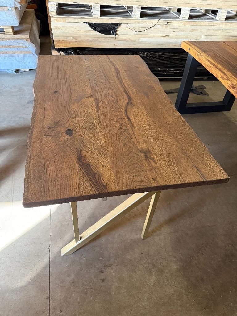 Magazijn LEEGVERKOOP! NIEUWE eiken eettafel 160x90cm, Huis en Inrichting, Tafels | Eettafels, Eikenhout, Nieuw, Vijf personen of meer