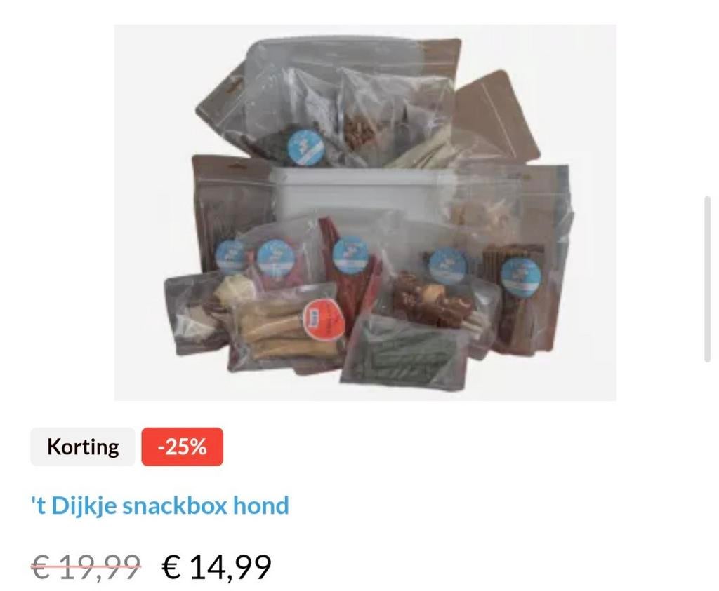 Snackpakket huisdier en/of paard, Ophalen of Verzenden