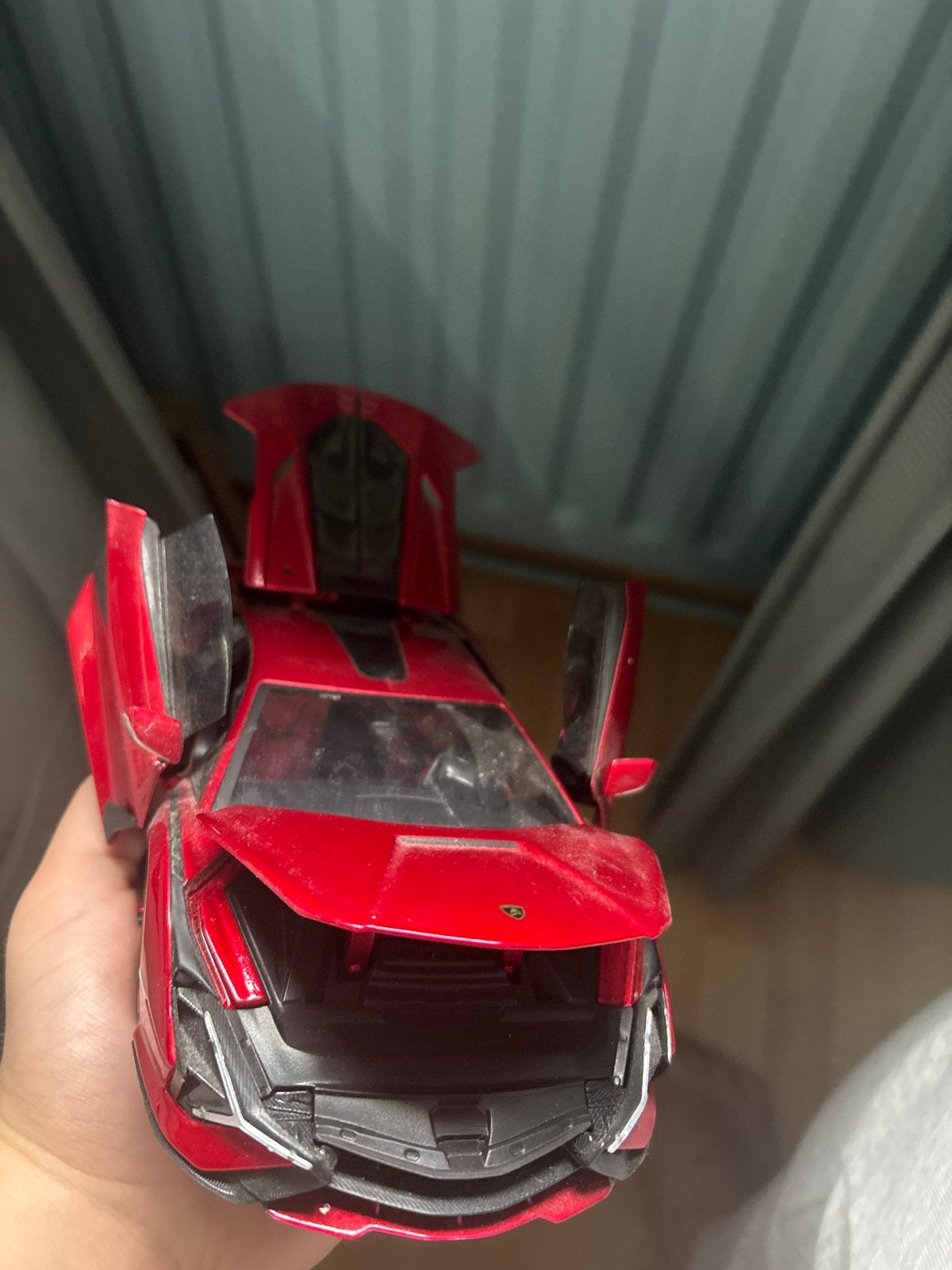 rode Lamborghini Sian modelauto, Ophalen of Verzenden, Zo goed als nieuw