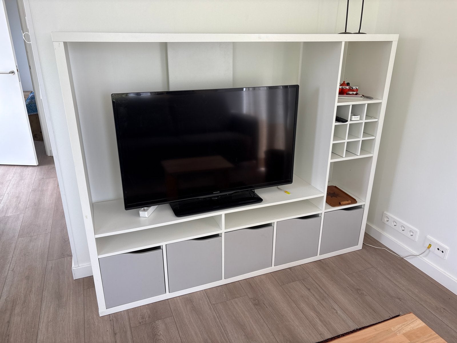 IKEA TV-meubel wit - 182x147x39 cm, Ophalen, Gebruikt, 100 tot 150 cm, 150 tot 200 cm