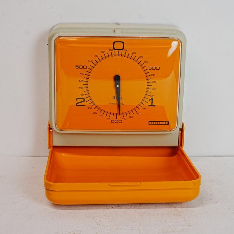 Vintage Soehnle Keukenweegschaal Oranje - Jaren '70, Overige typen, Ophalen of Verzenden, Zo goed als nieuw, Overige materialen