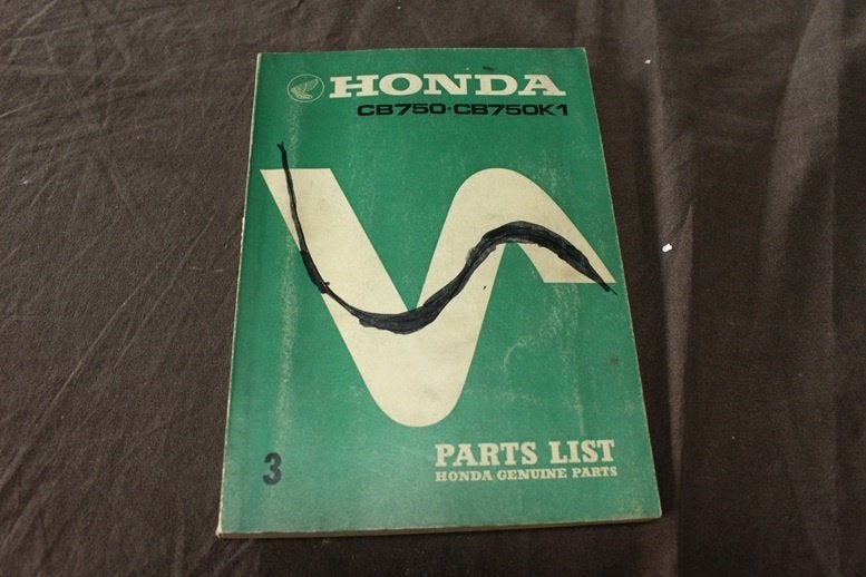Honda CB750 CB750K1 1971 motorcycle parts list CB 750 SOHC, Ophalen of Verzenden, Honda