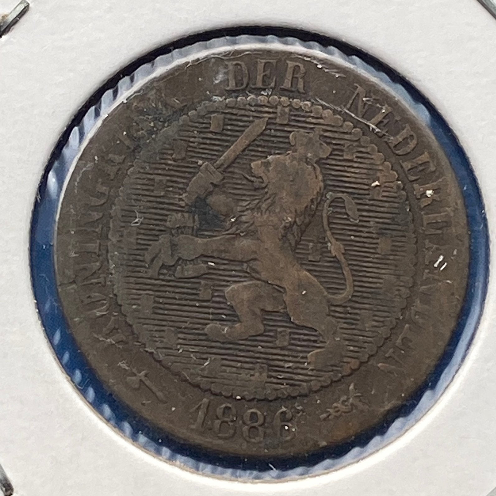 2,5 Cent uit 1886 van Koning Willem III, Verzenden, Koning Willem III, Overige waardes, Losse munt