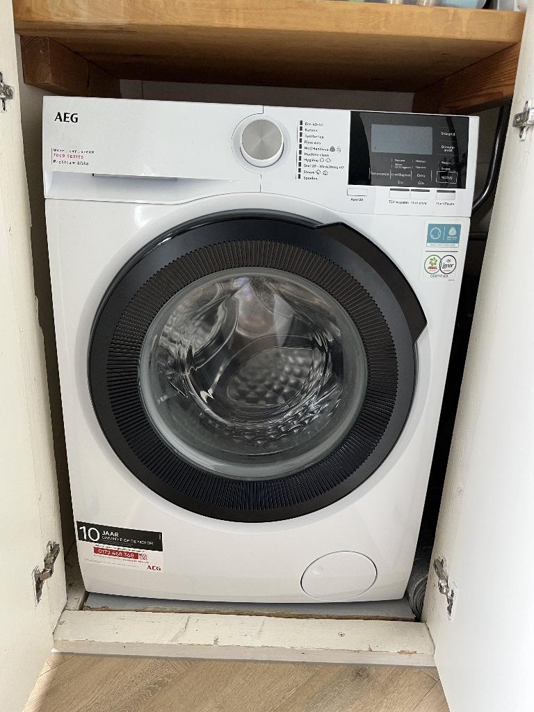 Wasdroogcombi - AEG LWR73864 ProSteam - Nog geen jaar oud!!, Witgoed en Apparatuur, 6 tot 8 kg, Ophalen, Zo goed als nieuw, 85 tot 90 cm