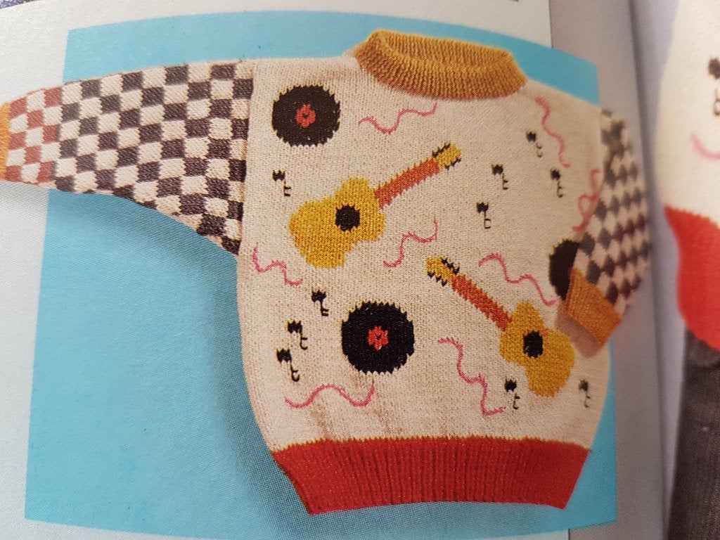 Muziek/Gitaar trui breipatroon, Ophalen of Verzenden, Zo goed als nieuw, Breien, Patroon of Boek