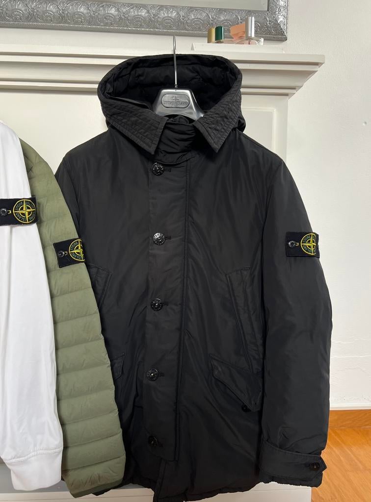 Stone Island | Micro Reps Down Parka | Dark Navy | Size S, Kleding | Heren, Jassen | Winter, Ophalen of Verzenden, Zo goed als nieuw