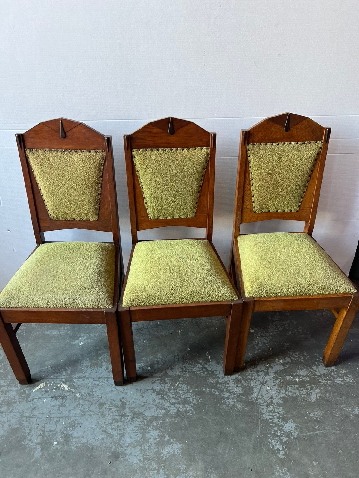3 stoelen Amsterdamse school, Antiek en Kunst, Antiek | Meubels | Stoelen en Banken, Ophalen