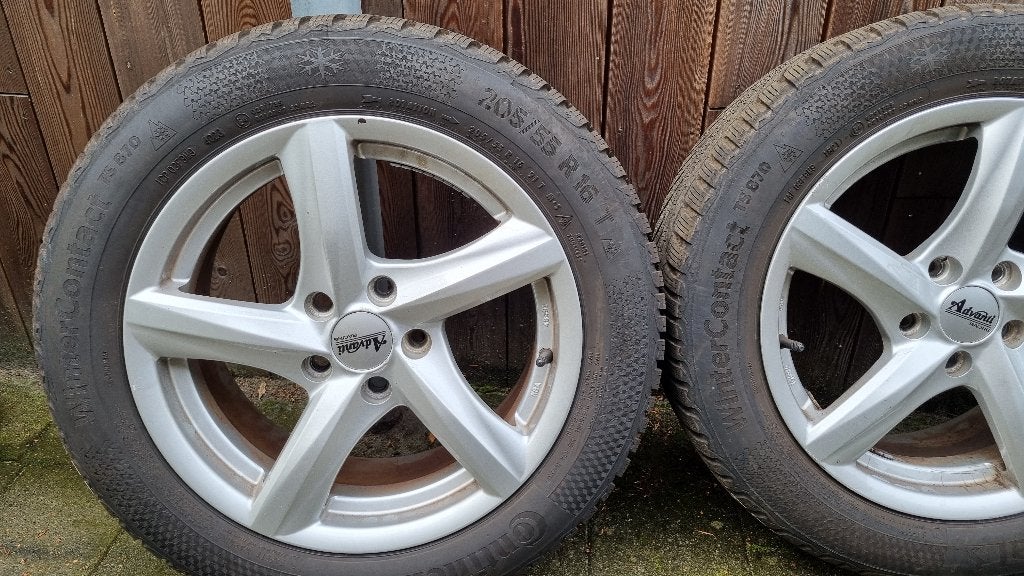 Foto 4 van 4 Winterbanden Continentaal incl.velgen 205/55 R16 91T