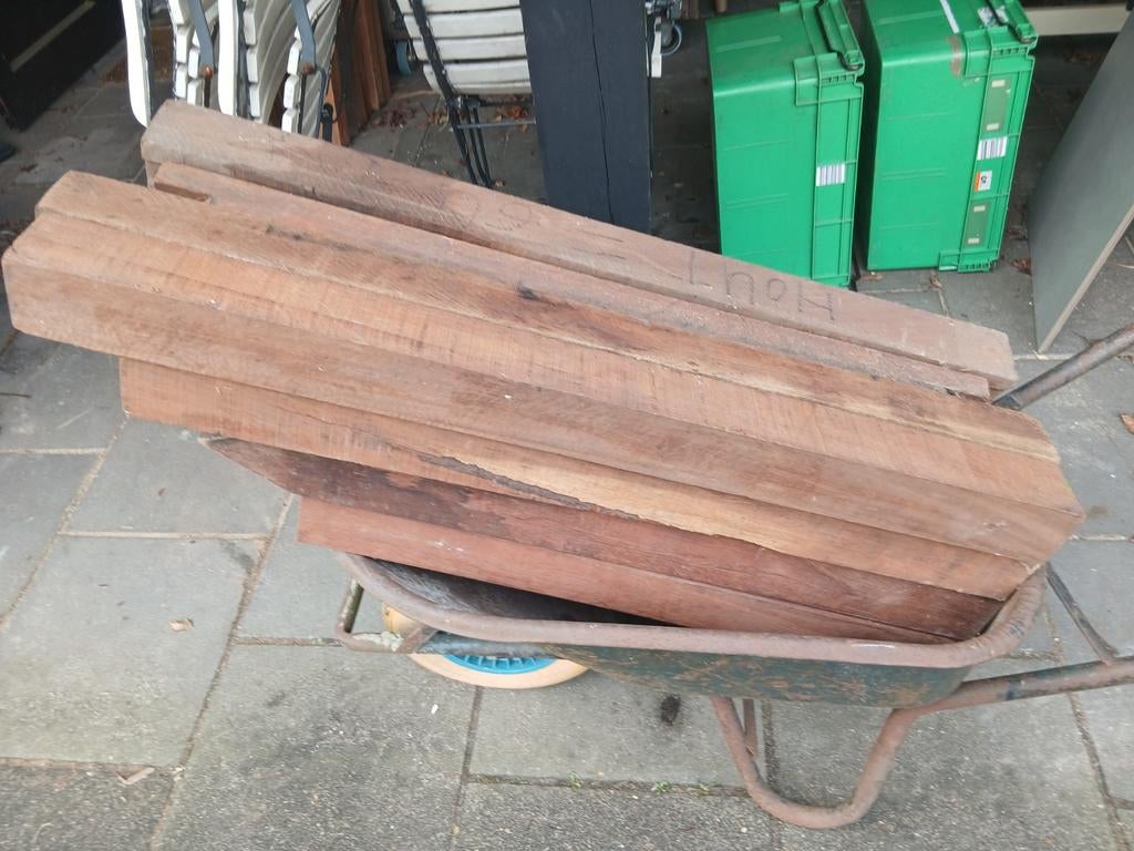 Merbau balkjes, Doe-het-zelf en Verbouw, Ophalen