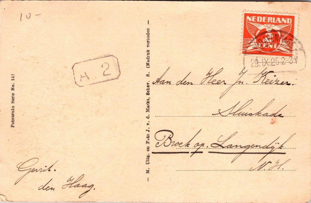 Den Haag 's-Gravenhage 3 ansichtkaarten Binnen- Buitensingel, Verzamelen, Verzenden, Voor 1920, Gelopen, Zuid-Holland