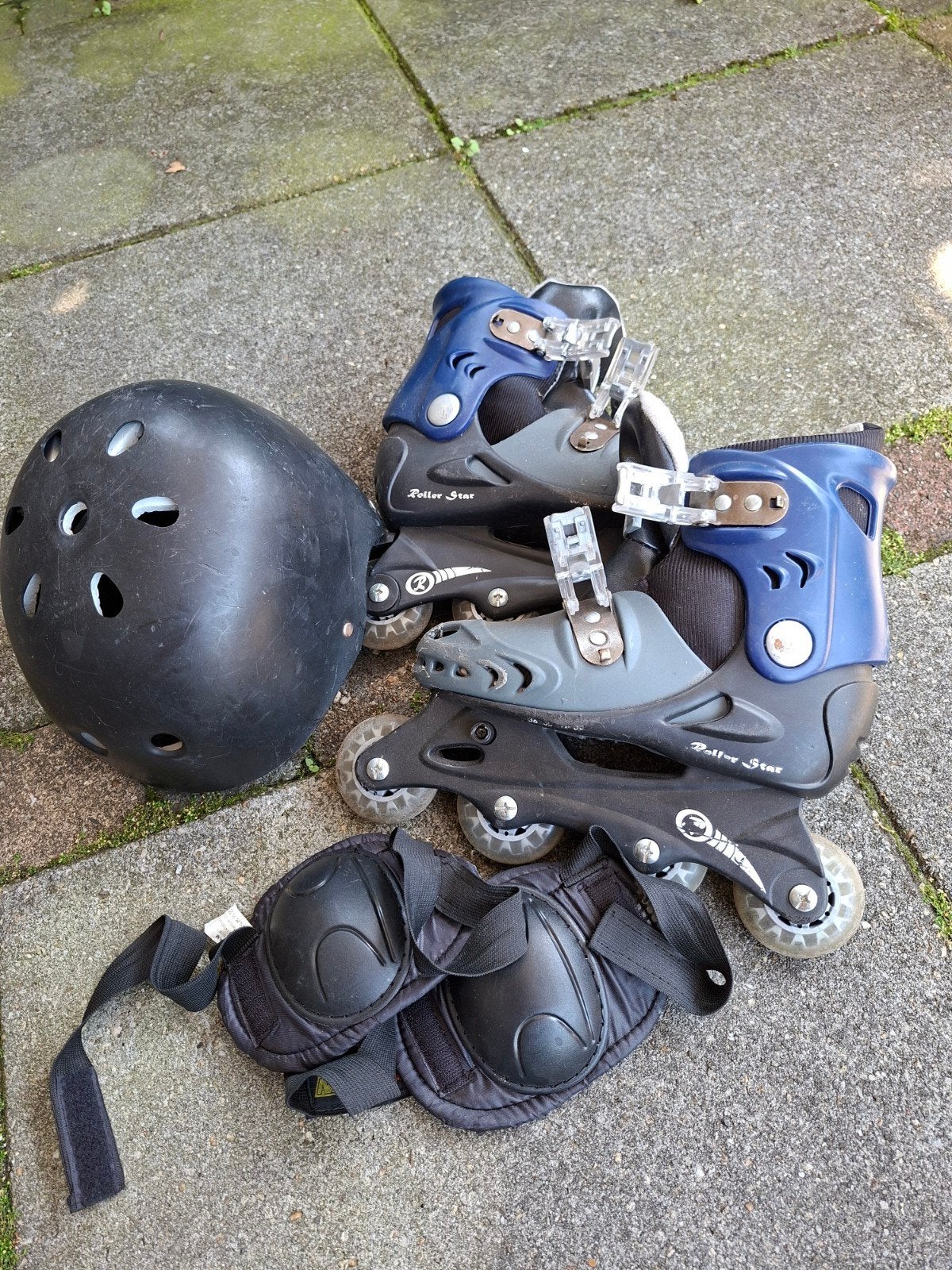 Inline skates met helm en beschermers - Roller Star, Sport en Fitness, Overige merken, Kinderen, Ophalen of Verzenden, Inline skates 4 wielen