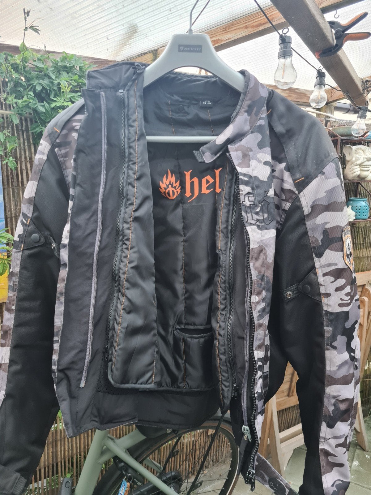 Zeer nette Hellfire motorjas met uitneembare binnenvoering, Ophalen, Hellfire, Jas | textiel, Heren