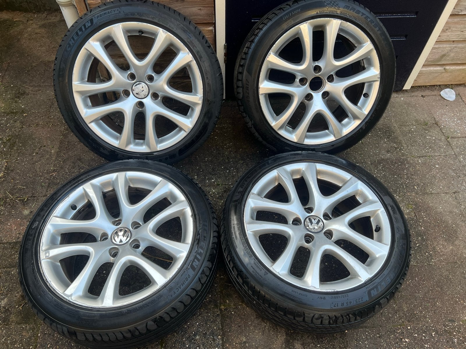 Volkswagen Scirocco sport velgen met Michelin zomerbanden, Ophalen, Gebruikt, Banden en Velgen, 17 inch