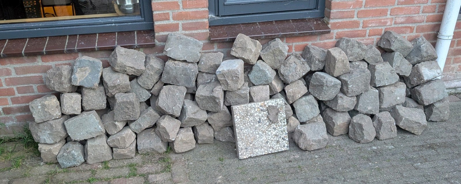 Gebruikte kasseien/kinderkopjes t.e.a.b., Ophalen, Gebruikt, Grijs, Kei