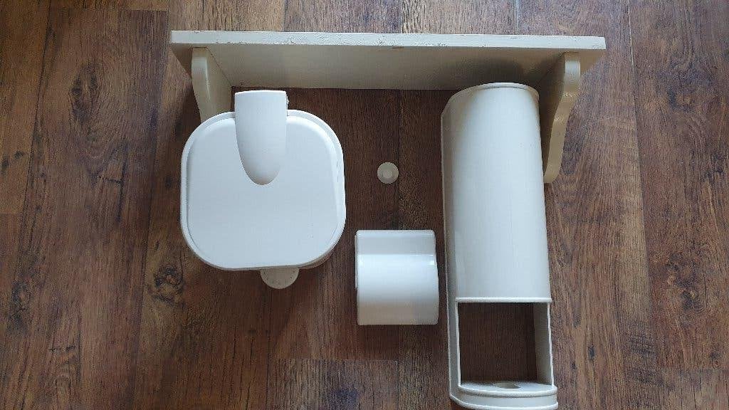 Toiletaccessoires zand/beige, Ophalen, Gebruikt, Beige, Overige typen