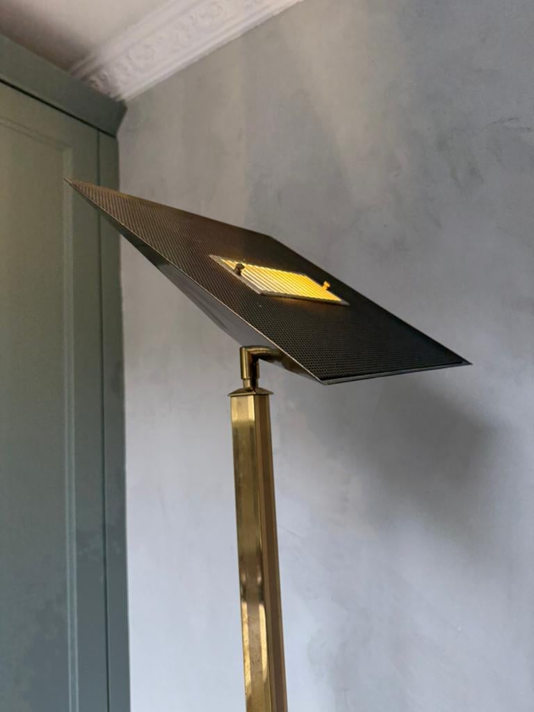 Vintage lusterie Deknudt vloerlamp jaren 70 koper, Antiek en Kunst, Ophalen