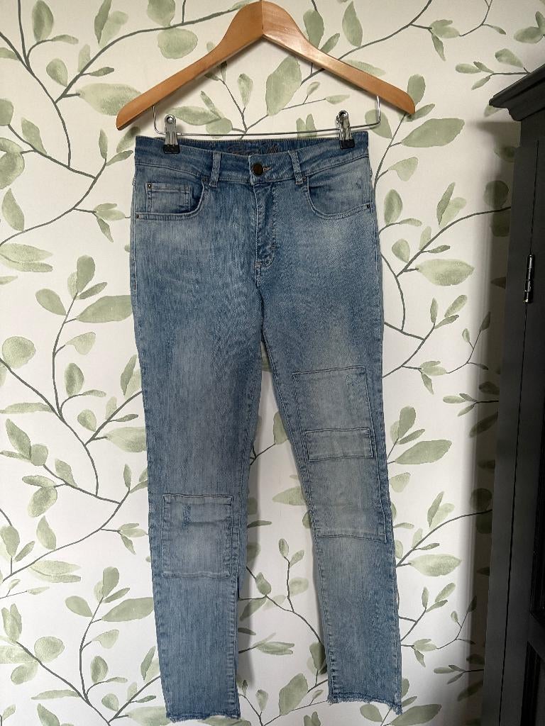 Para Mi spijkerbroek met kniestukken maat 36 lengte 28, Para Mi, Blauw, Ophalen of Verzenden, Zo goed als nieuw