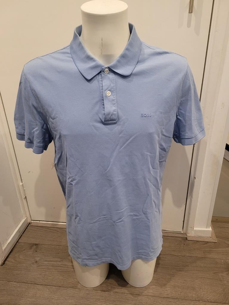 Zgan mooie blauwe Hugo Boss polo maat XL, Kleding | Heren, Polo's, Blauw, Maat 56/58 (XL), Ophalen of Verzenden, Zo goed als nieuw