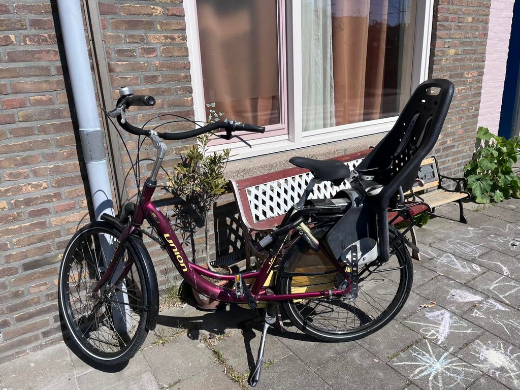 Moederfiets Union met kinderstoeltje, Ophalen, 1 zitje, Gebruikt, Overige merken