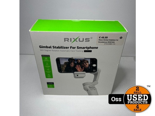 Rixus Gimbal Stabilizer for Smartphone RXSF43A, Rixus, Zo goed als nieuw, Info@rixus.eu, P.O. Box 868
5550 AW Valkenswaard
Netherlands