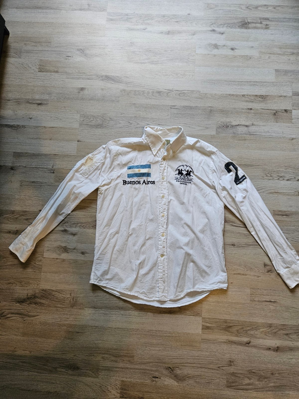 Overhemd La Martina maat L, Ophalen of Verzenden, Zo goed als nieuw, Maat 56/58 (XL), Wit