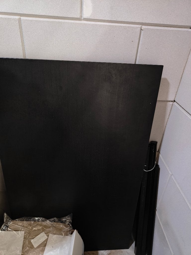 Gratis af te halen IKEA LINNMON tafelblad–zwartbruin, Ophalen, Gebruikt, IKEA