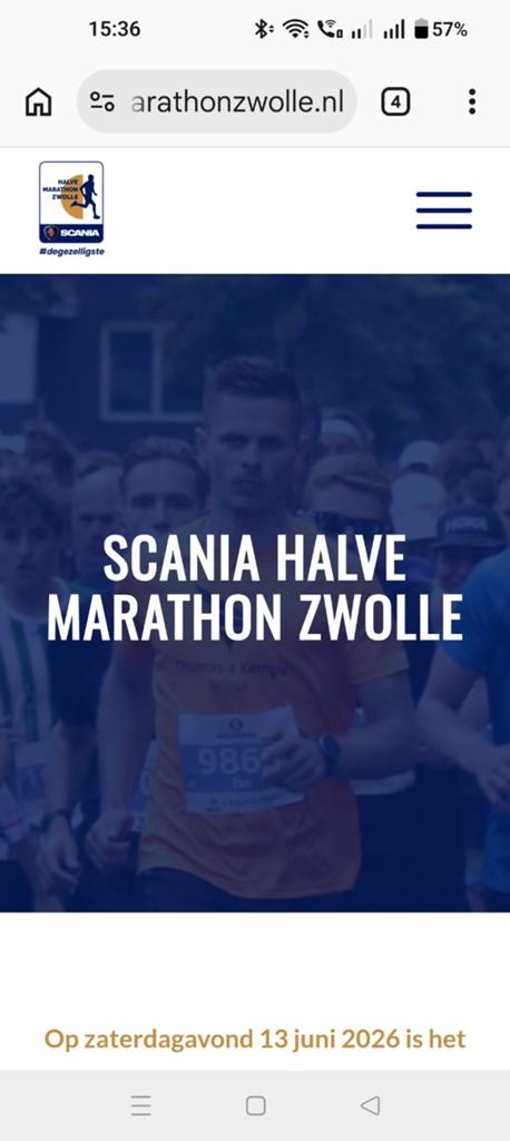 Ticket scania halve marathon Zwolle, Eén persoon